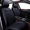 WANGIRL Coprisedili Universali per Auto in Pelle, Foderine Anteriore Auto Impermeabili 2 Pezzi, Adatti Alla Maggior Parte delle Berline SUV Pick-up (Nero)