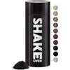 shake over fibre capillari ispessimento capelli fibre arricchite di zinco, densificante, volume capelli, Made in Europe (30 g, CASTANO SCURO)