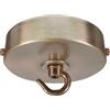 ElekTek Rosone da soffitto piatta con diametro 100 mm con staffa cinturino e gancio. Ideale per accessori a sospensione e lampadari. Finiture metalliche verniciate a polvere Ottone Antico