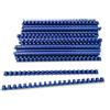 Alevar Dorsi in Plastica a Spirale per Rilegatura, 21 Anelli Diametro 12 mm, Formato A4, Capacità da 56 a 80 Fogli, Colore Blu, Confezione da 100 Pezzi