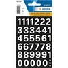 HERMA 15558 adesivi con numeri bianchi da 0 a 9, 39 pezzi, dimensioni del carattere 15 mm, autoadesivi, resistenti alle intemperie, grandi, numeri adesivi numerici, numeri civici in pellicola da