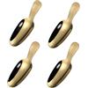 HsentimenH 4 Pezzi Cucchiaio da Dessert Cucchiaini da Caffè Piccoli 9cm Cucchiaio da Tè d'oro in Acciaio Inossidabile, Mini Cucchiaio da Dessert Cucchiaio da Gelato, Adatto per Caffè Zucchero Dessert Zuppa