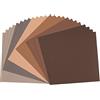 Vaessen Creative Florence Cartoncino Testurizzata - Materiali per Biglietti Colorati 30,5 x 30,5 cm - Marrone - 24 Fogli - Carta Colorata per Scrapbooking, Biglietti, Fustellatura e Progetti con la Carta - 216 gsm