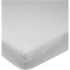 Meyco Home Basic Jersey lenzuolo singolo matrimoniale (lenzuolo con qualità di jersey morbido, in 100% cotone, traspirante, dimensioni: 180 x 200 cm), grigio chiaro