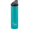 Laken Jannu, Bottiglia d'acqua termica e isolante in acciaio INOX per bambini, borraccia bocca larga, Turquoise, 750 ML