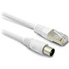 Metronic RJ45/TV coassiale 9,52 mm maschio-maschio 2 m - 395285, compatibile con televisione, CAT 6A maschio/maschio dritto