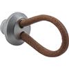 Accuride MG.171000.34.61 McLED - Maniglia per mobili in pelle con passante, passante in pelle, larghezza 24 mm, pomello per mobili in ottone cromato opaco