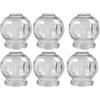 rukauf Set di 6 coppette, diametro 8 cm, altezza 8,5 cm, diametro interno circa 4,8 cm, coppette in vetro (fiori), massaggio sottovuoto - Cupping - in vetro