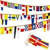 Anley International Maritime Signal Code String Flags Set di 40 bandiere - 40 piedi di lunghezza stendardi decorazione a tema navale - bandiera individuale di 5,5x18 o 5,5x9 - 40 piedi