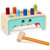 Battat - Panca per Il Peso e Il conteggio - Martello di Legno per Bambini e Ragazzi - Panchina con pioli e mazzuolo - Giocattolo colorato per Lo Sviluppo - Panca per Il Peso e Il conteggio - 1 Anno +