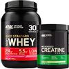 Optimum Nutrition Gold Standard 100% Whey Proteine in Polvere e Aminoacidi Cioccolato Bianco e Lampone 900g 30 Porzioni + Micronised Creatine Monohydrate Performance Non Aromatizzata 317g 93 Porzioni