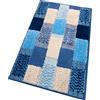 emmevi Tappeto Bagno Soffice Antiscivolo Assorbente Morbido Scendiletto Doccia mod.LILLA 50X80 BLU