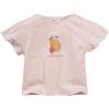 People Wear Organic T-Shirt in cotone bio Eat More Fruits - col. rosa cipria