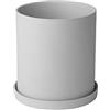 Blomus -NONA - Vaso per erbe aromatiche, taglia L, grigio chiaro, elegante accessorio per la casa, colore micro chip (66518)
