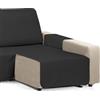 Martina Home Copri chaise longue imbottito Diamond, 200 cm, nero - universale