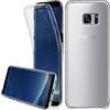 LXHGrowH Cover per Samsung Galaxy S7 Edge, Custodia 2in1 Dual Layer Ibrida [360°] Full Body Antiurto Protettiva [Silicone TPU Fronte] e [Rigida Plastica Back] caso, [Transparente]