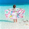 WERNNSAI Telo Mare Unicorno - 76 x 150 cm Asciugamano in Poliestere Spiaggia per Bambina Ragazze Rapida per Campeggio Piscina Viaggio Leggero e Morbido Tintura per Cravatte