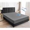Sufdari Coprimaterasso impermeabile matrimoniale 150x200cm Copriletto per letto, coprimaterasso con tasche profonde 30 cm con elastico in gomma- Grigio