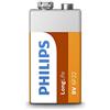 Philips 6F22L1B/10 LongLife Batteria, 9 V, 38.5 g, Arancione