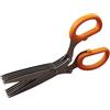 Fackelmann Forbice multi lama ideale per sminuzzare in brevissimo tempo erbe aromatiche, insalate, 21 cm, Soft Collection, con cover per proteggere le lame, (colore: arancio, nero, argento), quantità: 1 pezzo.