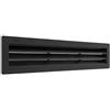 La Ventilazione P30306N Griglia di Ventilazione rettangolare in Plastica nera da incasso. Dimensioni 305x60 mm, nero