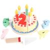 KABENFIS Giocattoli per torte di compleanno con taglio in legno Set di cibo per bambini e bambine
