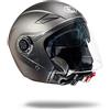 Casco Jet Visiera Scomparsa Nero Opaco Leggero x Moto Custom Vintage Bobber  Taglia XL : : Auto e Moto