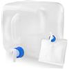 TSLBW 20L Contenitore per l'acqua Pieghevole con Rubinetto Pieghevole Portatore d'Acqua Grande capacità Contenitore Pieghevole per Acqua Portatile LDPE Quadrato Morbido Tanica Acqua Campeggio con Manico