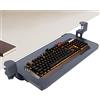 SHZICMY Cassetto per tastiera, sotto la scrivania, montaggio da tavolo, cassetto per tastiera e mouse per tastiera, colore: nero