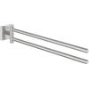 GROHE QUICKFIX Start Cube, Porta asciugamani doppio, Installazione a vite, Super Steel, 40976DC0