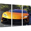 Cuadros Camara Quadro Moderno Fotografico Auto Sportiva, Supercar Arancione Huracan, 97 x 62 cm, Ref. 27225