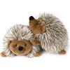 Pawaboo Giocattolo Peluche per Cani, [2 pezzi] Riccio Faux-fur Super Morbido Non-tossico Imbottito per Formazione Mordente, Marrone