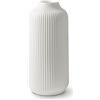 flature Vaso in ceramica con scanalature, piccolo vaso decorativo per erba della pampa come decorazione boho, piccolo vaso bianco opaco, altezza 21 cm, per fiori, decorazione per la casa per fiori