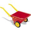 Carriola in metallo per bambini da giardino con ruota in plastica, Carriola  con struttura robusta Verde/Rosso - Costway