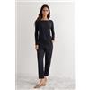 Intimissimi Maglia Manica Lunga Scollo A Barchetta In Micromodal Nero