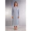 Intimissimi Camicia Da Notte Lunga Con Dettagli In Pizzo Azzurro