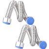 Qrity 2 Pezzi Tubi Ondulati in Acciaio Inox, G1/2 x G1/2 Connettori per Rubinetto, Anti-Scoppio Tubo Dell'acqua per la Cucina Bagno Sostituzione Universale, 50CM
