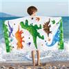 WERNNSAI Telo mare Dinosauro - Acquerello Dinosauro 76 x 150 cm Poliestere Asciugamani da Campeggio per Ragazzi Bambini ad Ultra Assorbente Coperta da Spiaggia Piscina Viaggio Bagno Doccia Asciugamano