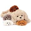 MorisMos Peluche Cane Grande, 60 cm Cane Peluche Realistico con 4 Kawaii Dog Piccolo, Gigante Animali Regalo per Fidanzate Bambini per Compleanno Natale Casa Deco