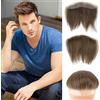 Lordhair Parrucca Uomo PU Frontale,100% Remy Human Hair per Protesi Capelli da Uomo,Toupee European Human Hair Pieces For Men