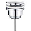 Ibergrif M20509 - Scarico Lavabo Bagno Universale 1/4 '' con senza Troppopieno, Piletta Automatica Lavandino Pop up, Cromo