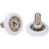Ricambi & Box Doccia Cuscinetti Box Doccia Rotelle a Sfera di Ricambio in Acciaio per Ante Doccia a Scorrimento Kit 2 Pezzi EC-3305