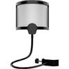 Audibax The Shield - Schermo per Microfoni Dinamici e a Condensatore - Filtro Anti-Pop e Antivento - Installazione Semplice - Design a Forma di Scudo - Filtro Universale per Microfono