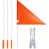 YeahBoom Gagliardetto per Bicicletta,150cm Bicicletta Bandiera Sicurezza,Bandierina di Sicurezza,Triangular Flagpole per la Bicicletta,Lunghezza Regolabile,più Visibile Protezione per Bambini