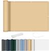 AXT SHADE Frangivisto Balcone Protezione 100x500cm Impermeabile Copri Ringhiera Balcone Privacy Frangivento Protezione UV con Occhielli e Fascetta per Terrazza Esterno-Sabbia