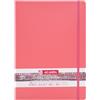 Talens Art Creation Sketchbook - Rosso corallo 21x29,7cm 80 fogli - Carta per colori acrilici da 140g - Ideale per matita, pastello, acrilico, inchiostro, carboncino