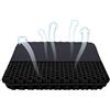 HSSGGV Cuscino per sedile in gel spesso, con rivestimento antiscivolo, traspirante, design a nido d'ape, assorbe i punti di pressione per auto, sedia da ufficio, sedia a rotelle (nero)