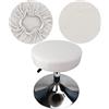 HuaLiSiJi Copri Sgabello Rotondo 30-40cm Fodera Sgabello Rotondo Tessuto di Lusso, Estensibile Resistente Alle Rughe Lavabile Antipolvere Morbido e Durevole (Bianco, 1)