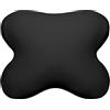 Edda Lux Federa adatta al Tempur Ombracio cuscino, 60/56 x 50/48 cm, in morbido jersey 100% cotone per cuscino ergonomico a forma di farfalla, Nero