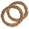 com-four® 2x Ghirlande decorative in legno fai-da-te - ghirlande in rattan per decorare finestre, tavoli e porte, ad esempio (2 pezzi - ghirlanda Ø30cm marrone chiaro)